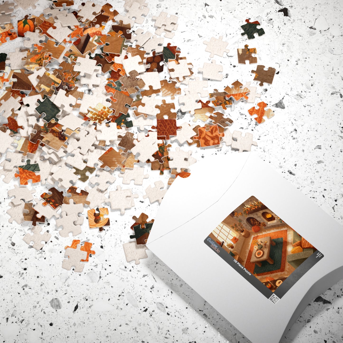 Fireside Comfort Puzzle | Cozy Autumn Living Room Scene | Glowing Fall Fireplace Jigsaw | Jazz N’ Coffee Puzzles