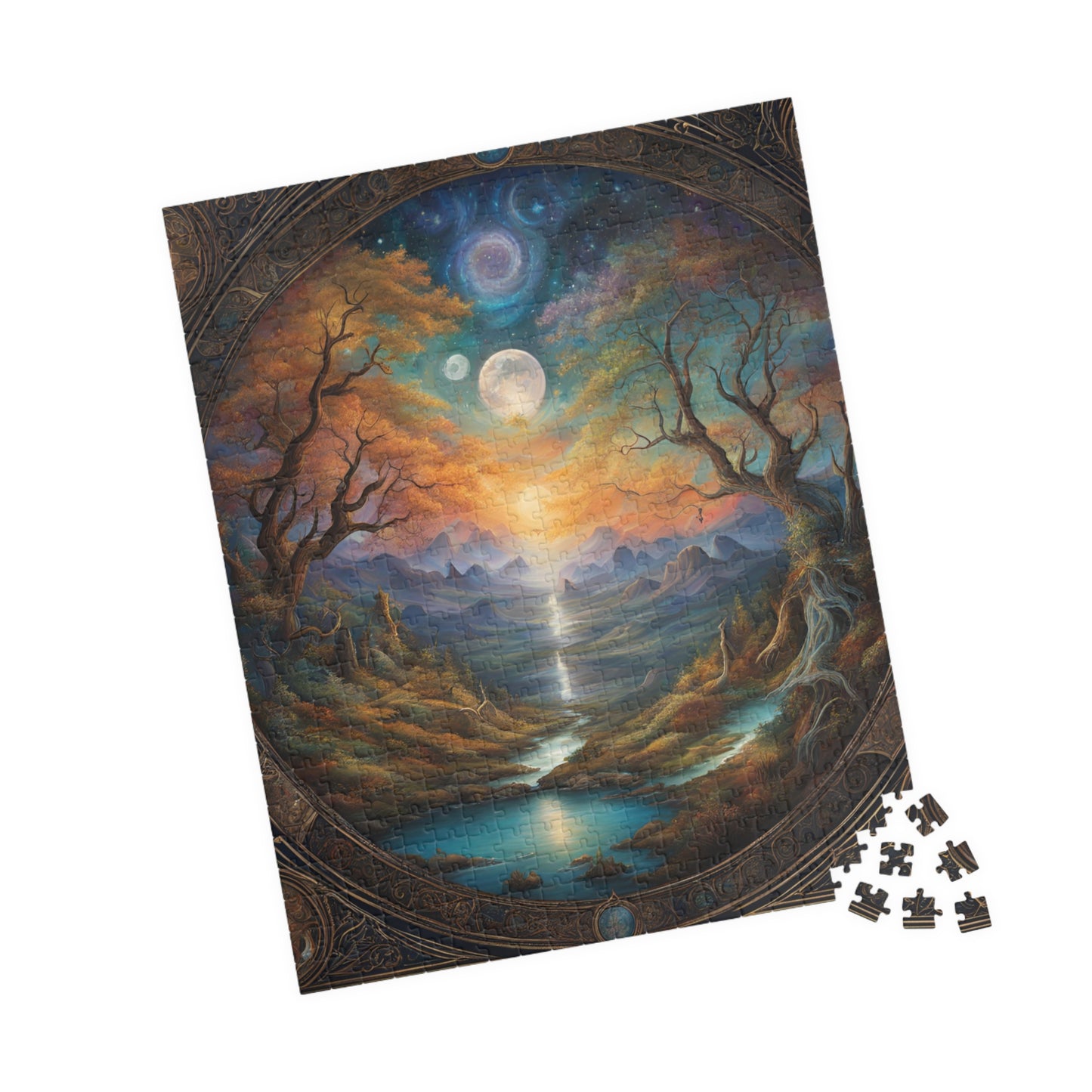 Secrets of the Hidden Realm Puzzle, 110/252/520/1014-piece Jigsaw, Enchanted mystical artwork puzzle