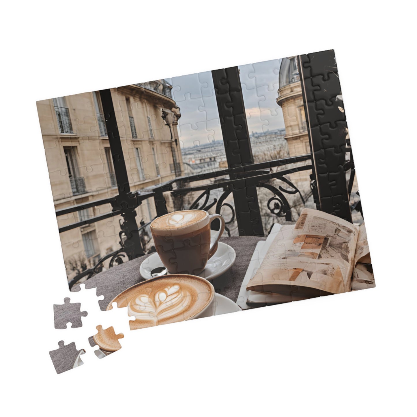 Carefree Coffee in Paris,  A Serene Moment at a Parisian Café