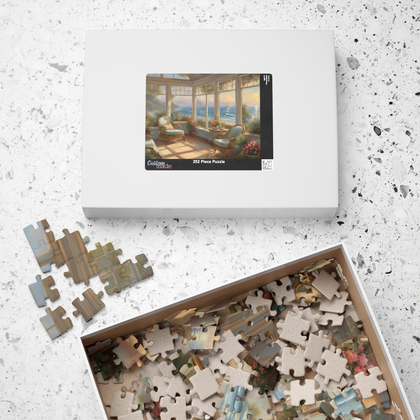 Coastal Sunroom Bliss: A Serene Seaside Escape Puzzle (110, 252, 520, 1014-piece)