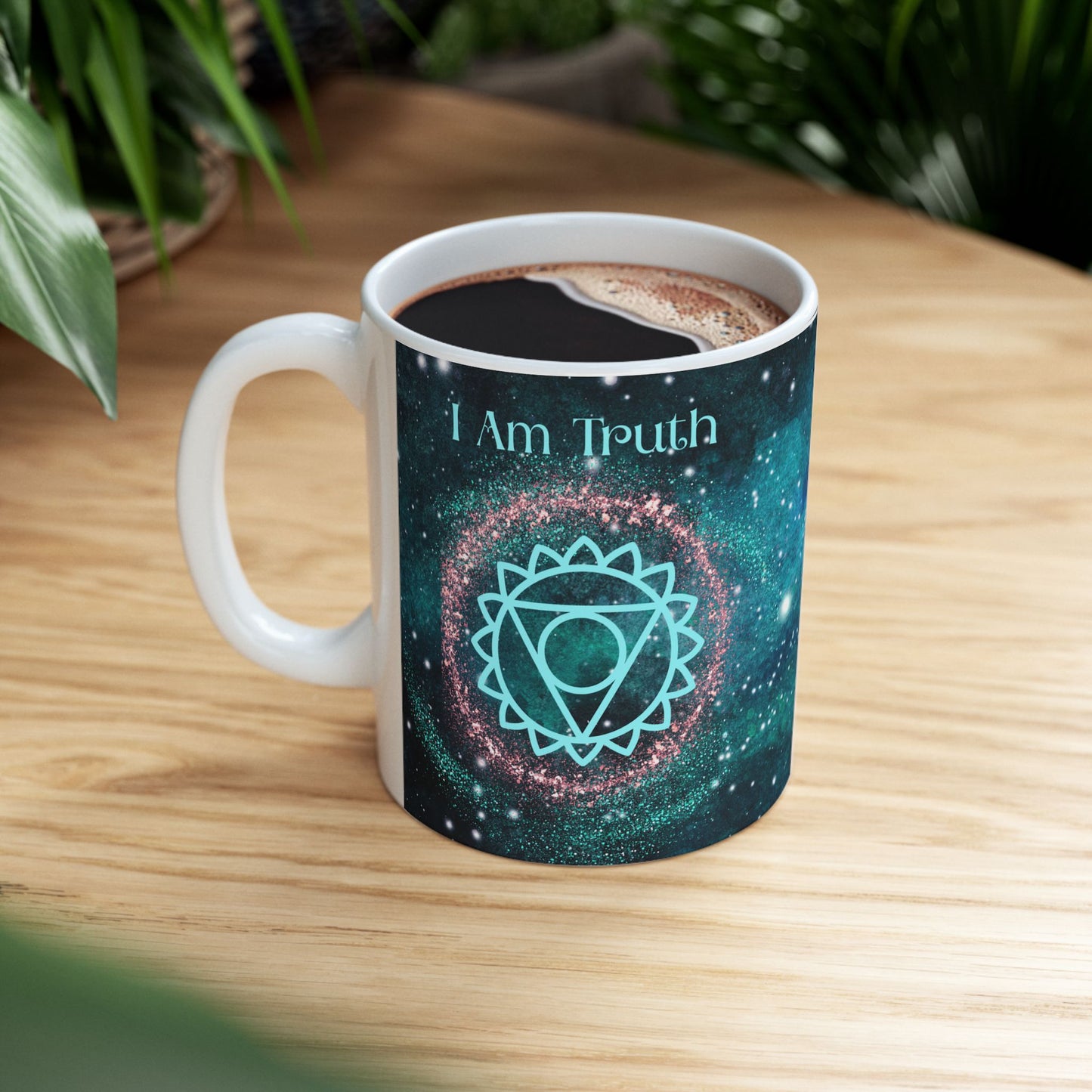 Throat Chakra Mug, Ethereal Chakra Mug Collection, 5th Chakra, Communication & Truth Mug Cup, Spiritual Gift, 11oz, 15oz Mugs