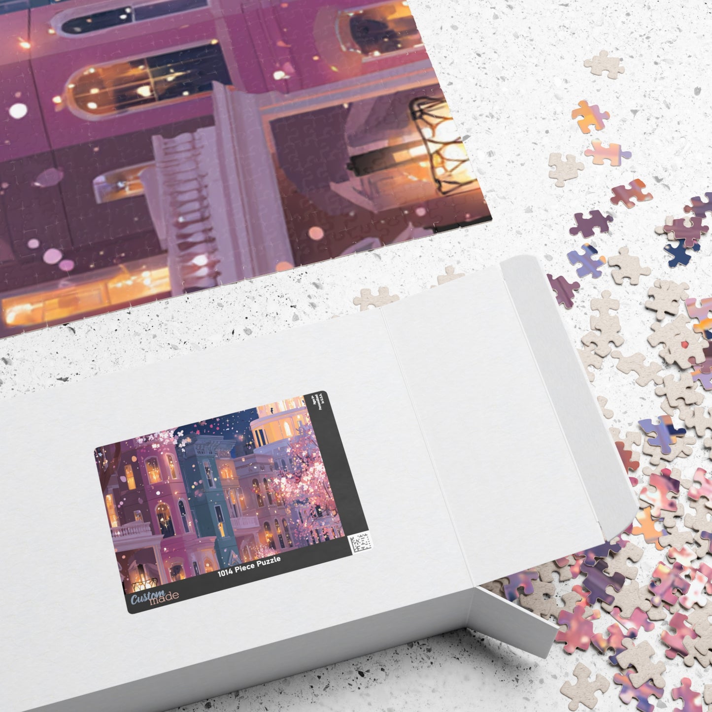 Washington DC Cherry Blossom Cityscape Puzzle — Scenic Nighttime Street 110–1014 Piece Jigsaw
