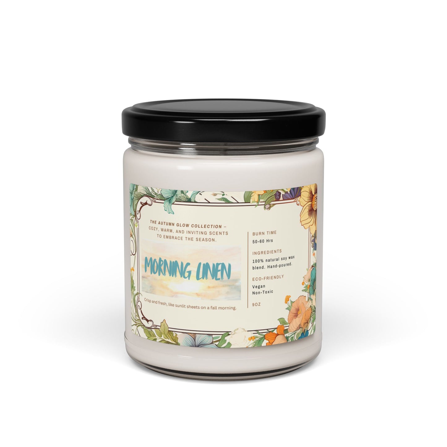 Orchard Kiss Autumn Glow Candle Collection | Cozy Fall Soy Candles | 9oz Jar | Apple Harvest, Cinnamon Vanilla, Clean Cotton | Jazz N’ Coffee Puzzles