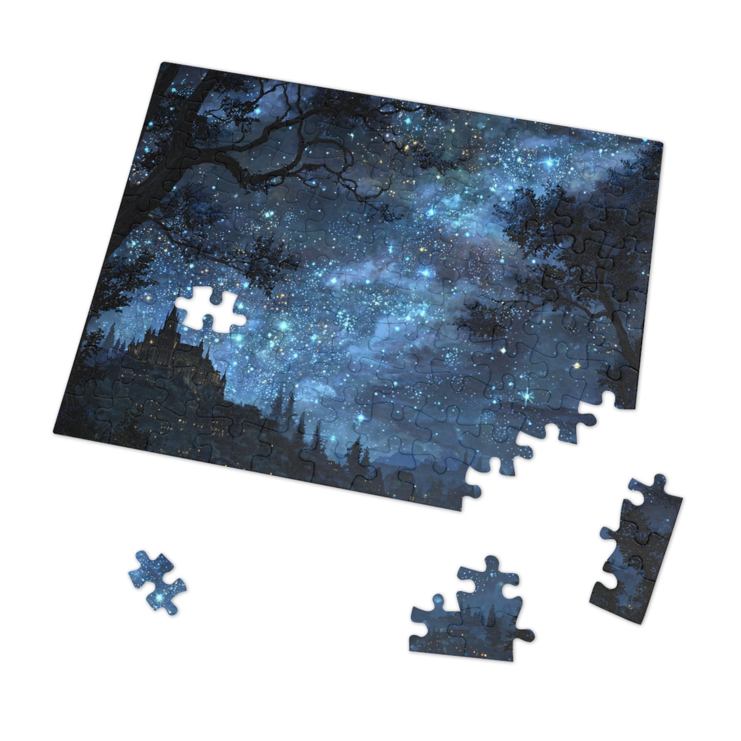 Starry Night Forest Jigsaw Puzzle (with Tin)