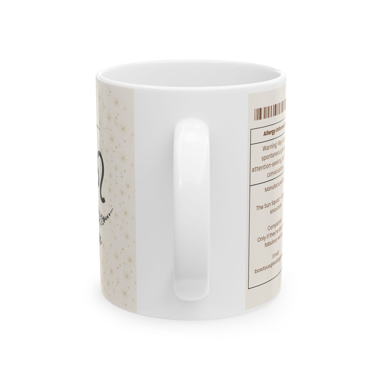 Leo Nutrition Facts Mug, Funny Astrology Gift, Zodiac Ceramic Mug 11oz & 15oz, Birthday Gift for Leo, Astrology Lover Gift