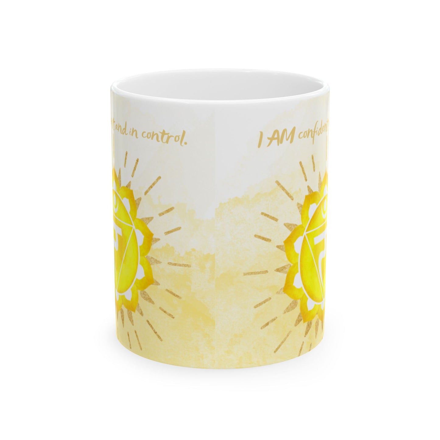 Solar Plexus Chakra Mug, Ethereal Chakra  Mug Collection, Third Chakra, Confidence & Empowerment Mug, Spiritual Gift, 11oz, 15oz Mugs