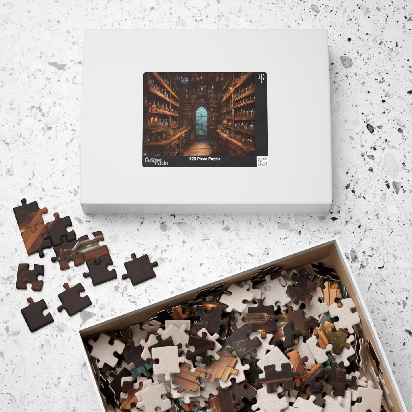 The Potion Mistresss Vault Puzzle (110, 252, 520, 1014-piece), alchemy puzzle, potion puzzle, witchy puzzle, magic puzzle,