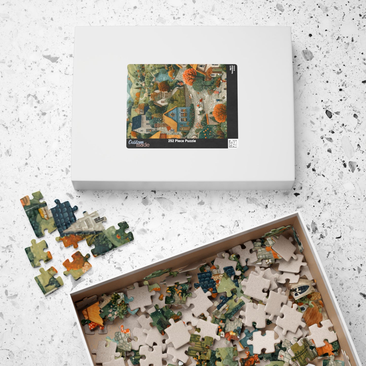 Cozy Village Countryside Jigsaw Puzzle — Autumn Scenic 110/252/520/1014 pc