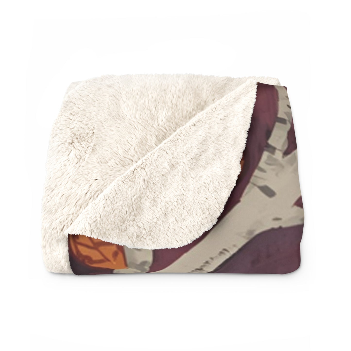 Whimsical Fox Tea Party Sherpa Fleece Blanket | Cozy Woodland Throw | Soft Plush Blanket Gift | Cute Animal Blanket