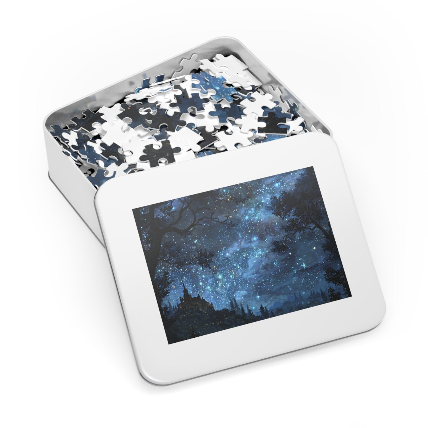 Starry Night Forest Jigsaw Puzzle (with Tin)