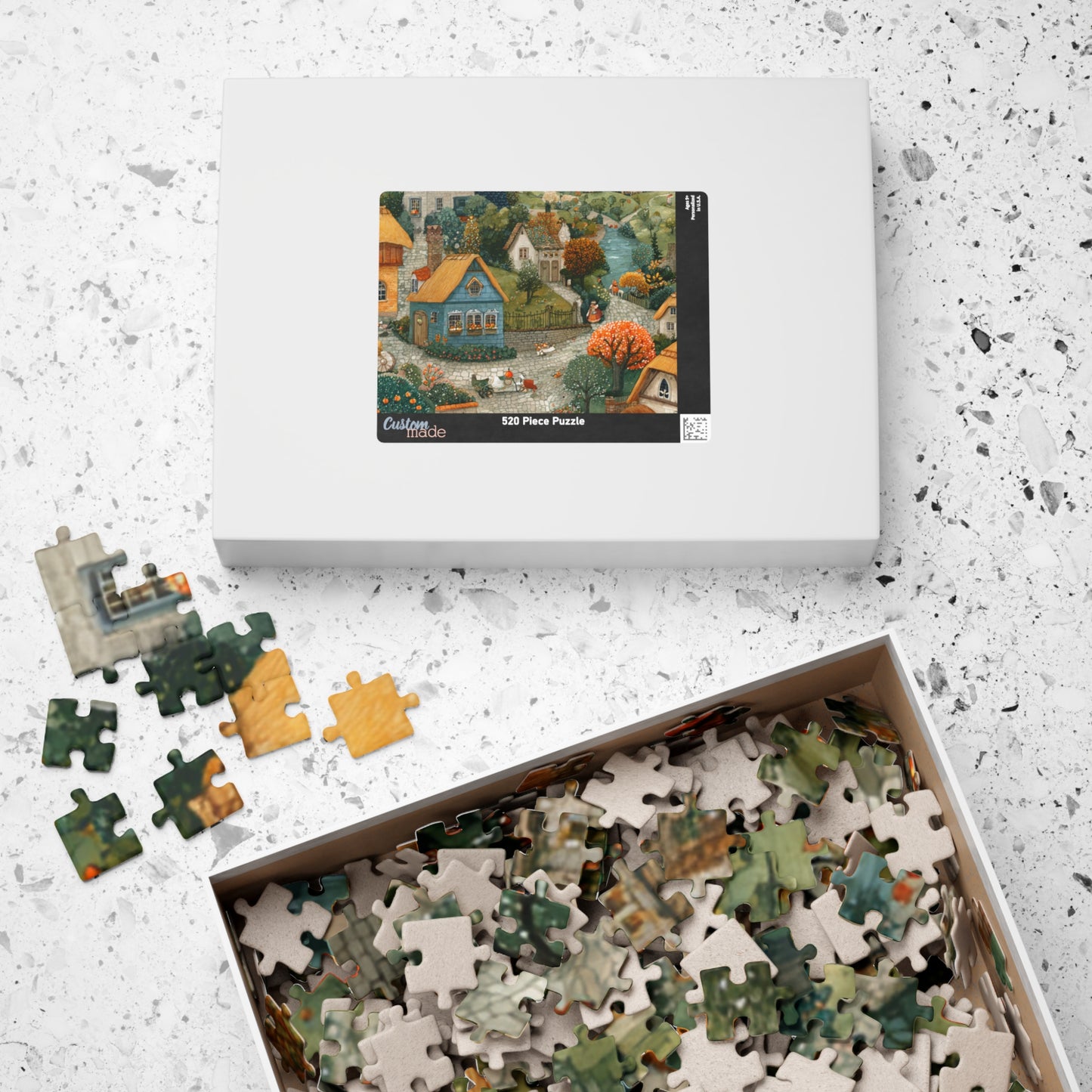 Cozy Village Countryside Jigsaw Puzzle — Autumn Scenic 110/252/520/1014 pc