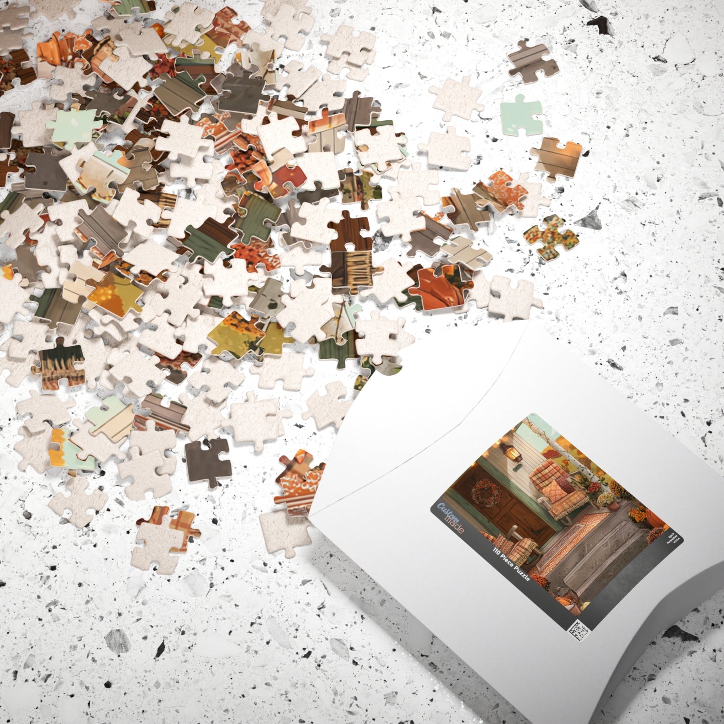 Autumn Porch Puzzle – Cozy Fall Front Porch Jigsaw (110/252/520/1014 pcs)