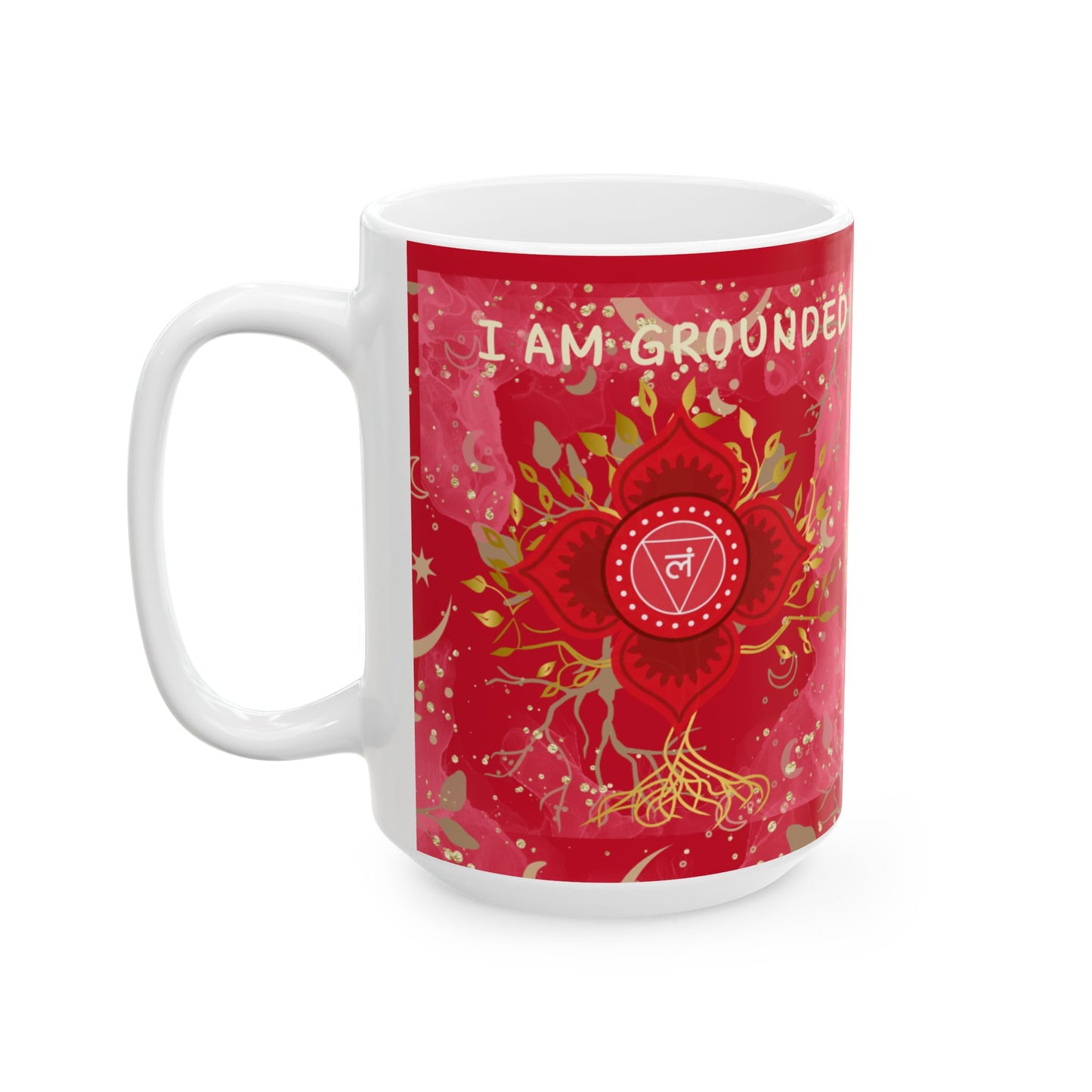 Root Chakra Mug, Ethereal Chakra Mug Collection, Grounding/ Stability Mug, 11oz, 15oz, or 20oz, Spiritual Coffee Mug, Healing Gift