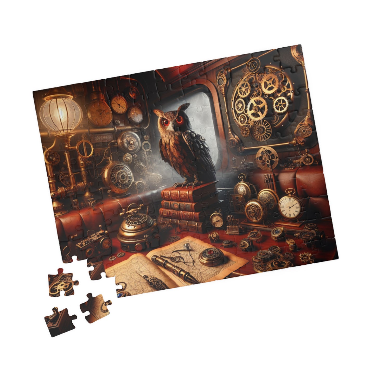 Steampunk Owl Puzzle - Unique Gift, Home Decor, Brain Teaser, Family Fun, Art Collectible
