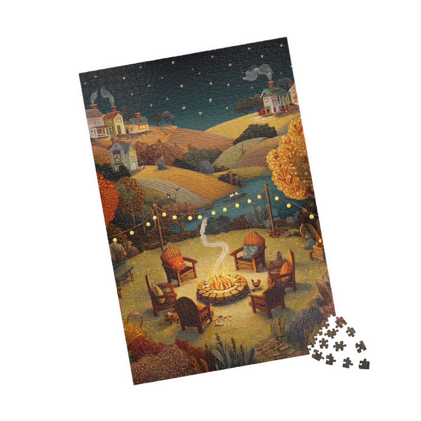 Cozy Campfire Puzzle | Family Game Night | Relaxing Nature Activity | Outdoor Gift for Adults & Teens | Jazz N’ Coffee Puzzles