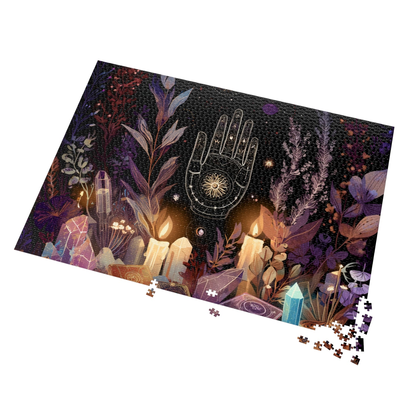 Celestial Secrets Puzzle, Astrology, Palm Reading & Crystal Magic Jigsaw Puzzle in a tin, Astrology gift, Mystical Gift