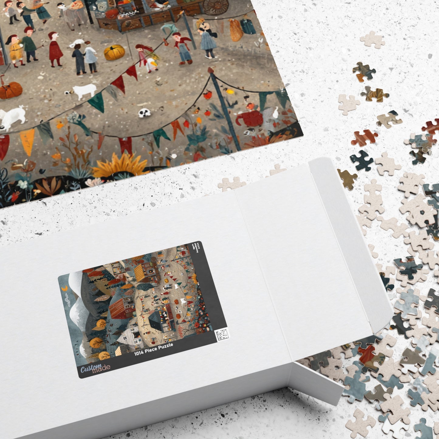 Autumn in a Countryside Village Puzzle | Scenic Fall Landscape | Cozy Autumn Jigsaw | Gift for Nature & Puzzle Lovers | Jazz N’ Coffee Puzzles