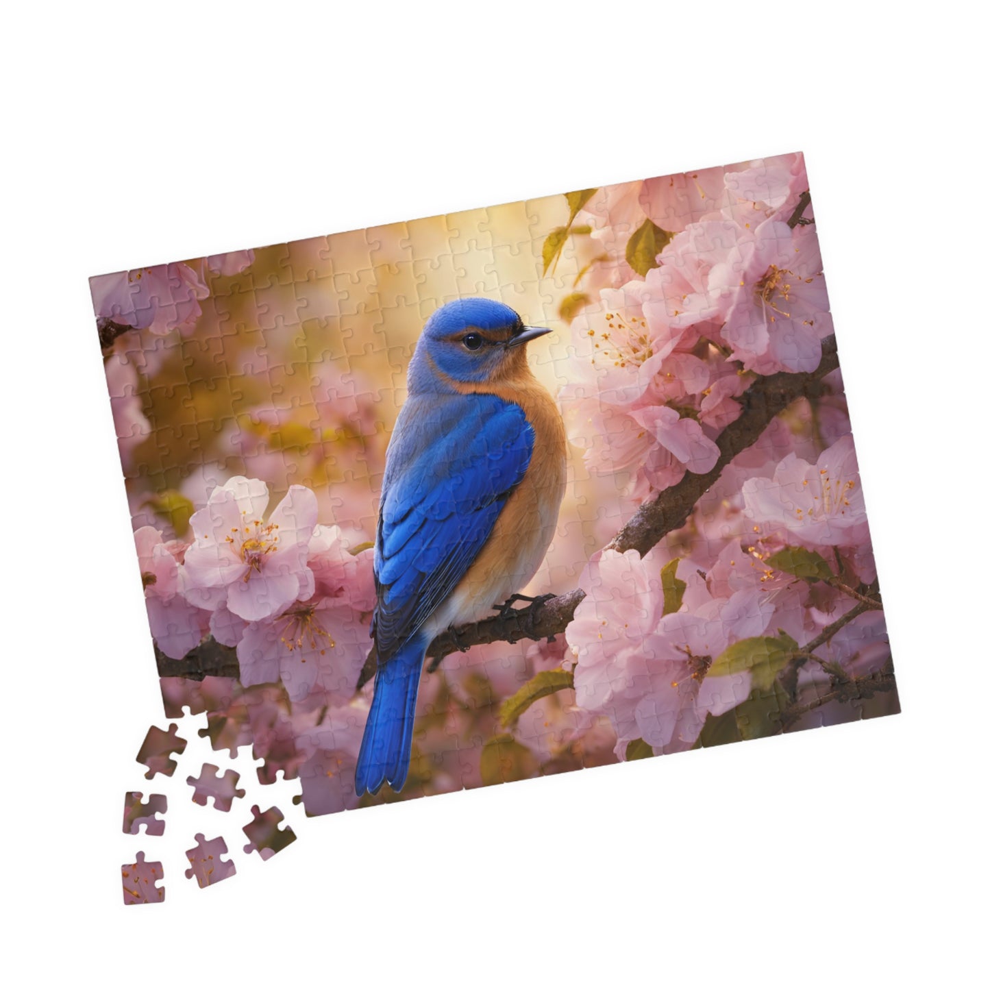 Serenity in Blue: Eastern Bluebird Puzzle  (110, 252, 520, 1014-piece)