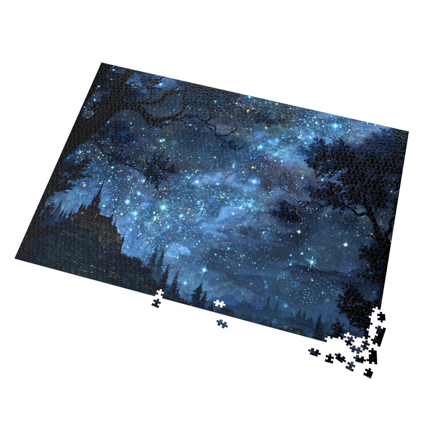 Starry Night Forest Jigsaw Puzzle (with Tin)
