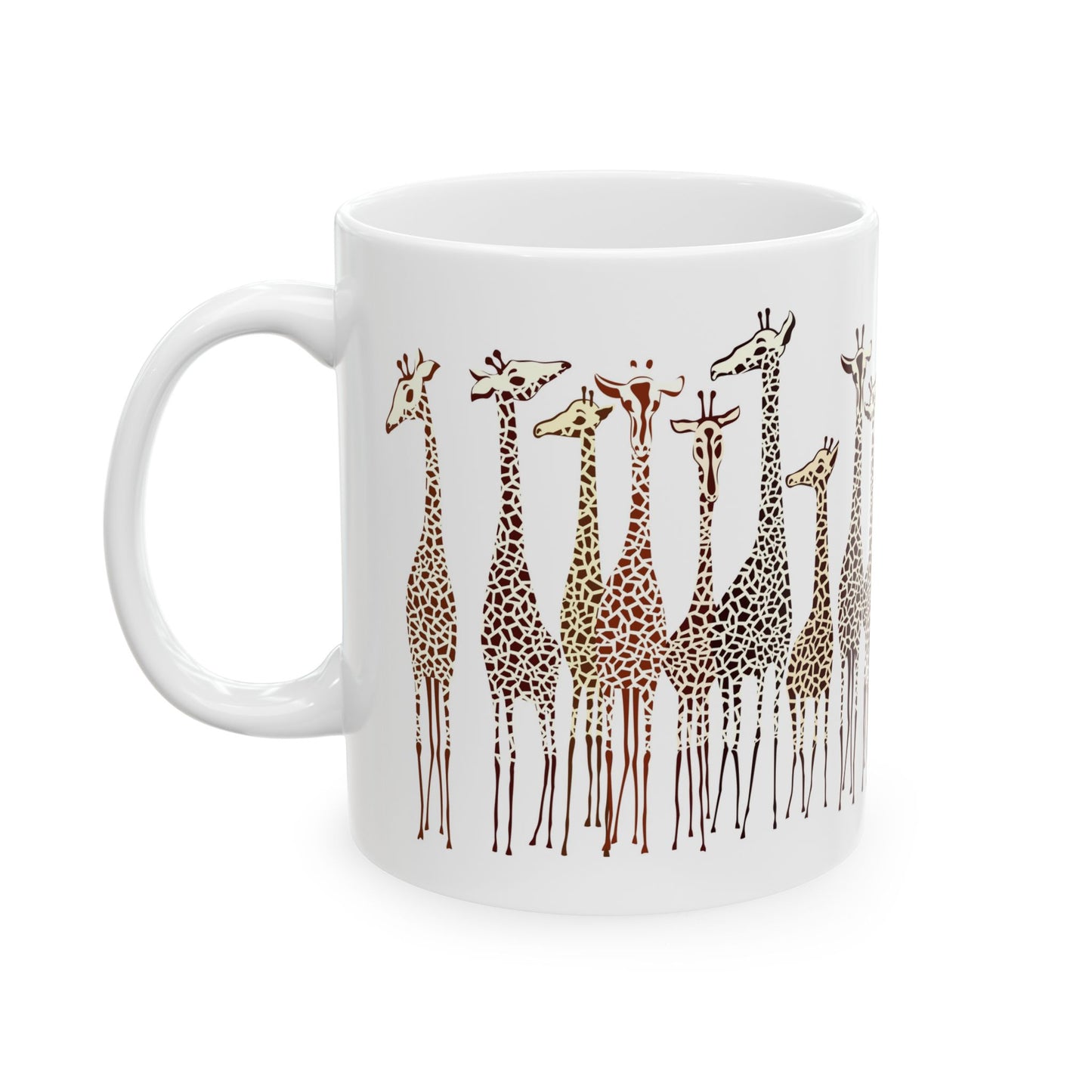 Adorable Giraffe Family Mug, Whimsical Animal Coffee Mug, Safari Wildlife Gift, Birthday Gift, 11oz and 15oz