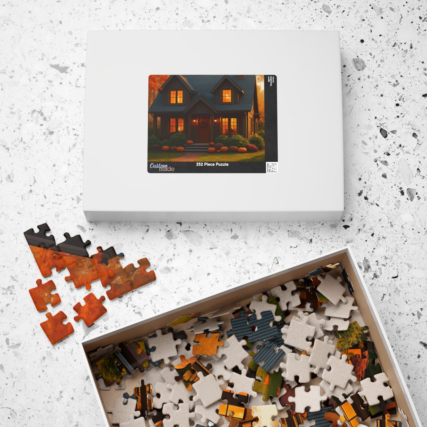 Autumn Cottage Jigsaw Puzzle – Cozy Pumpkin House 252/520/1014 pcs