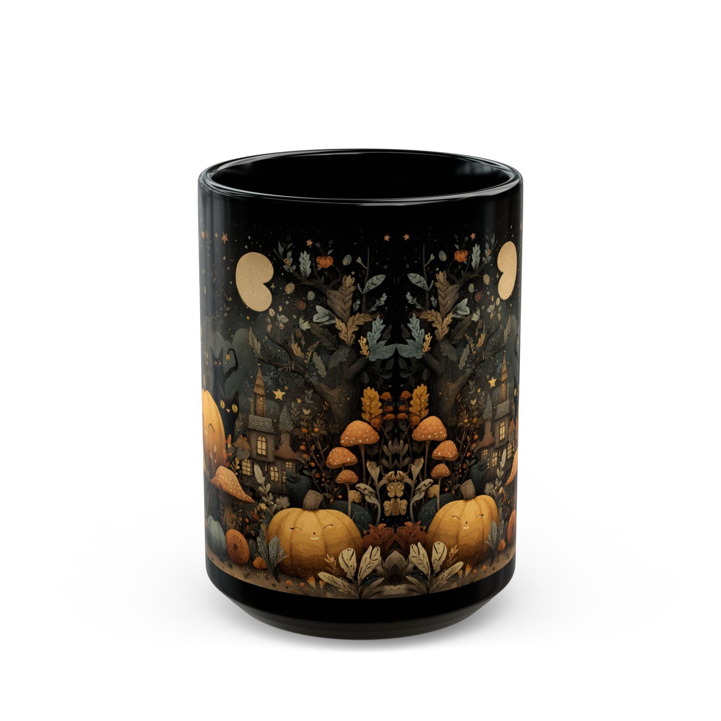 Whimsical Halloween Mug - Cozy Autumn Vibes, Perfect for Spooky Season, Cat Lover Gift, Fall Decor, Holiday Beverage Cup