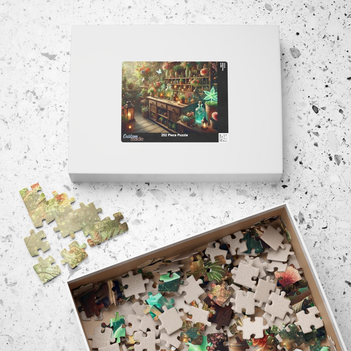 The Magical Flower Shop Puzzle (110, 252, 520, 1014-piece), Magical flower puzzle for adults, gifts for her