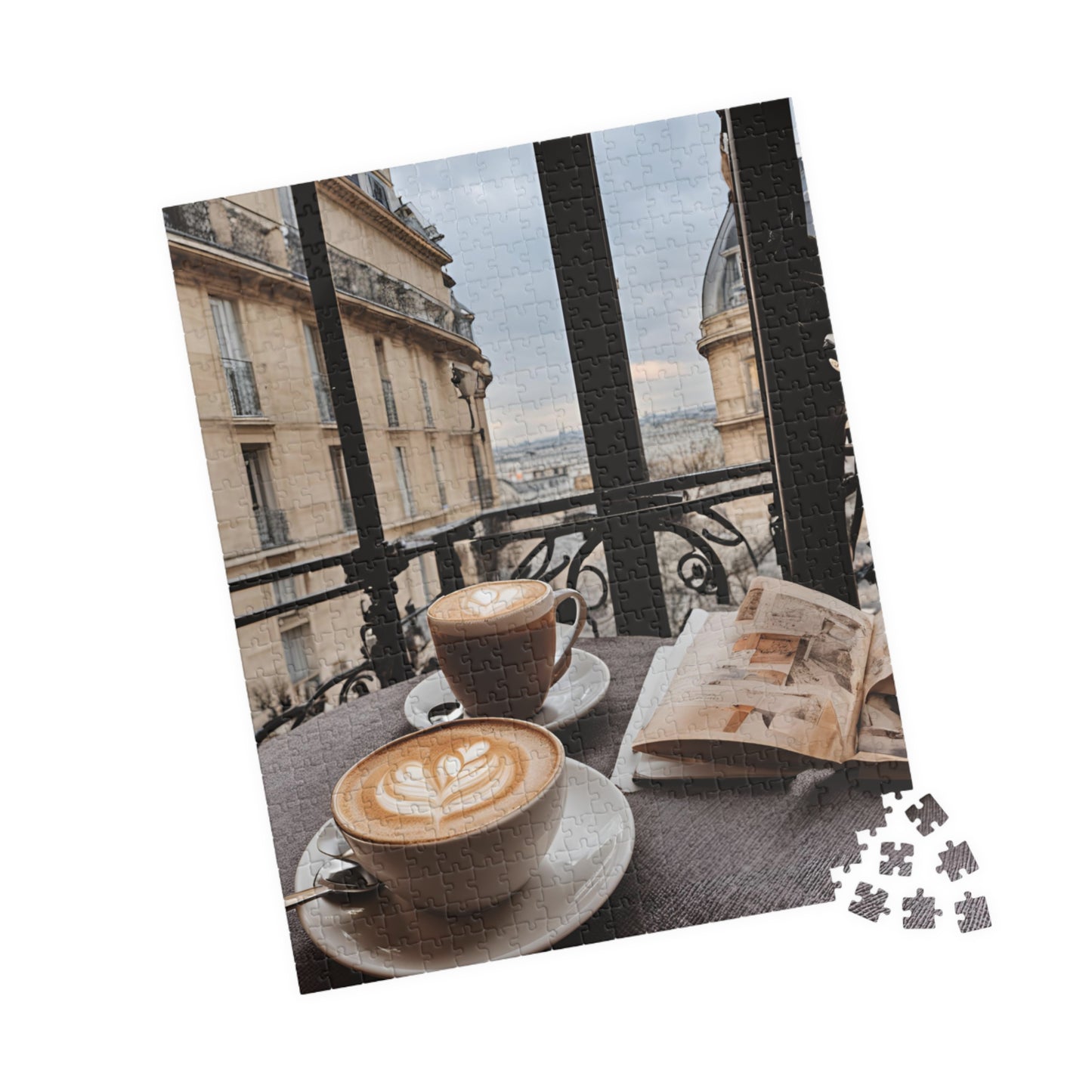 Carefree Coffee in Paris,  A Serene Moment at a Parisian Café