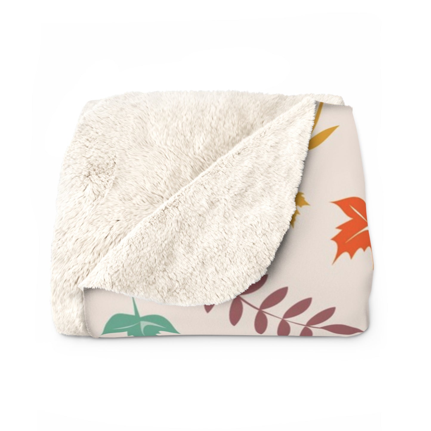 Cozy Autumn Sherpa Blanket | Pumpkin & Leaf Fleece Throw | Fall Decor Accent | Soft Plush Warm Blanket Gift | Jazz N’ Coffee Puzzles