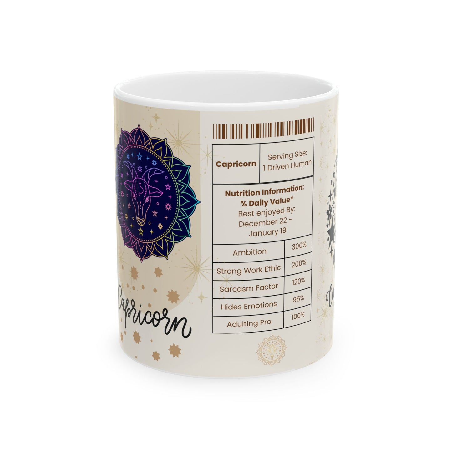 Capricorn Mug, Funny Astrology Gift, Horoscope Coffee Cup, Zodiac Ceramic Mug 11oz & 15oz, Birthday Gift for Capricorn, Astrology Lover Gift