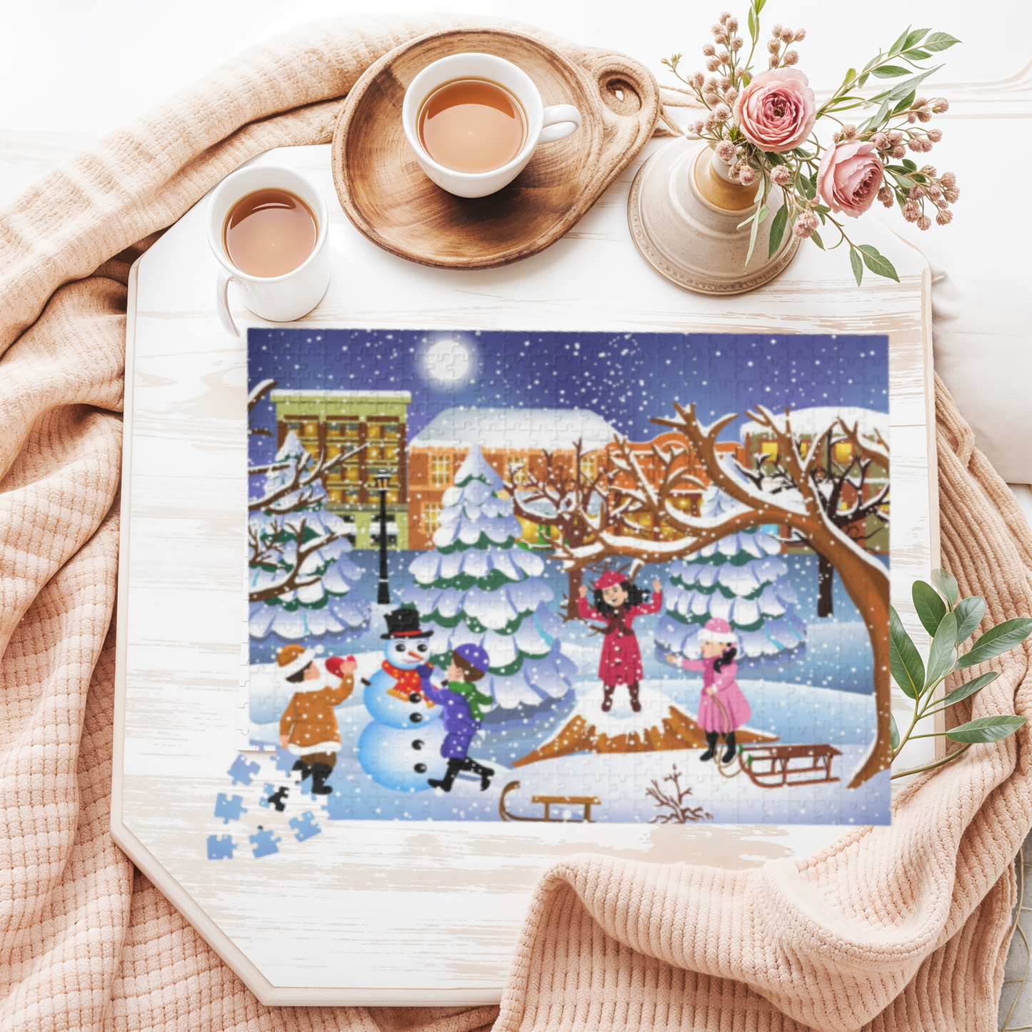 Winter Fun Kids Puzzle – Festive Snowy Activity, Holiday Gift, Indoor Family Fun | 110–1014 Pieces