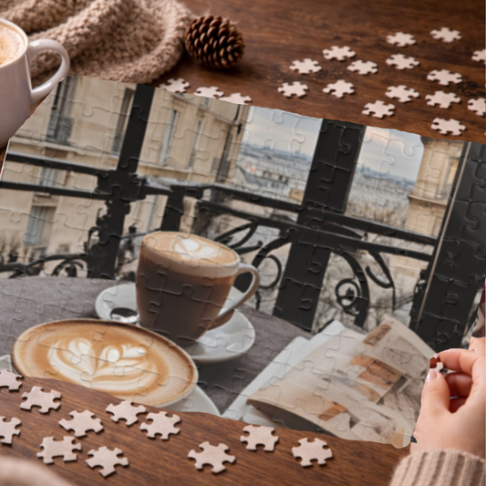 Carefree Coffee in Paris,  A Serene Moment at a Parisian Café