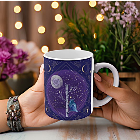 Third Eye Chakra Mug, Ethereal Chakra Collection, 6th Chakra, Intuition Mug, Spiritual Gift for Yoga & Meditation, 11oz, 15oz
