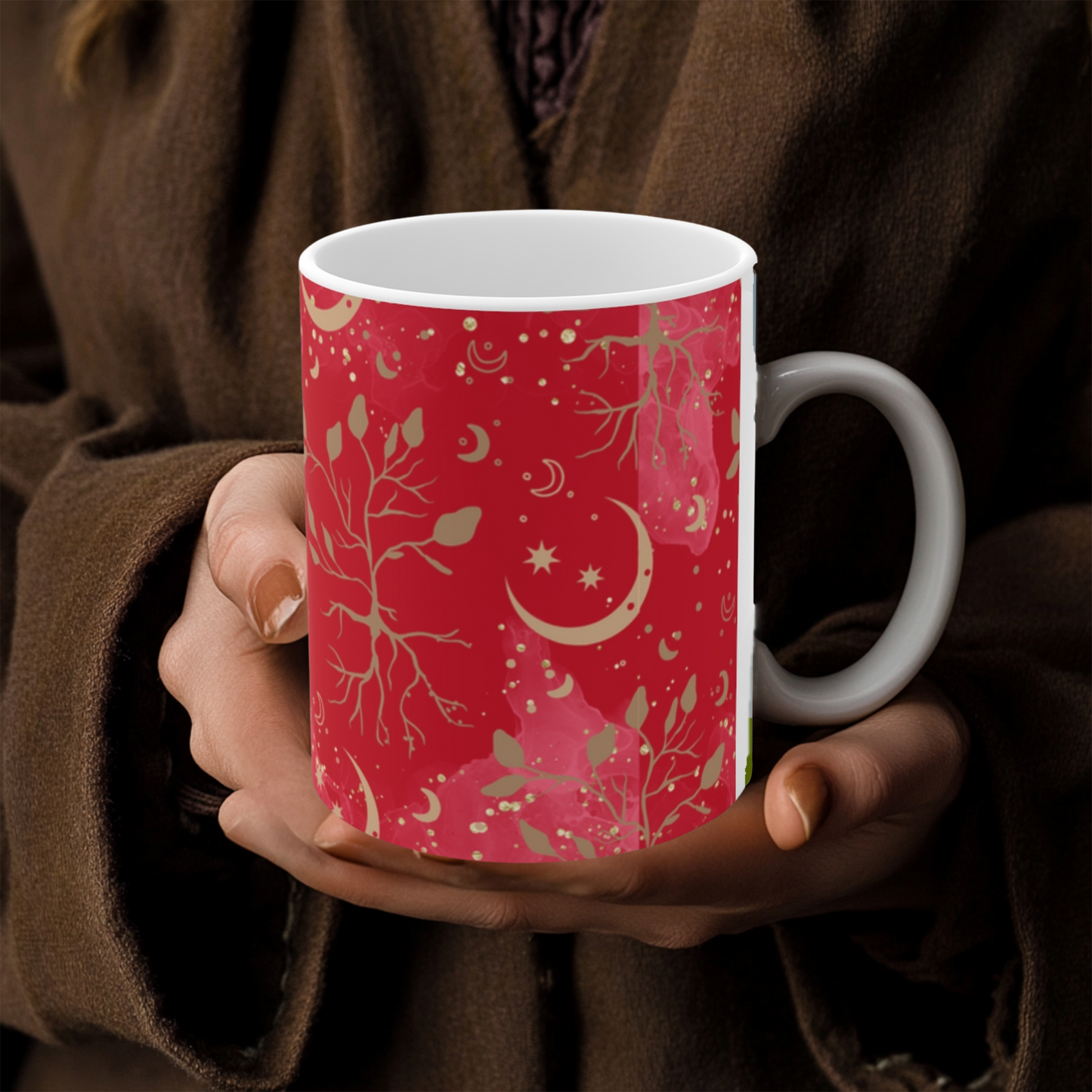 Root Chakra Mug, Ethereal Chakra Mug Collection, Grounding/ Stability Mug, 11oz, 15oz, or 20oz, Spiritual Coffee Mug, Healing Gift