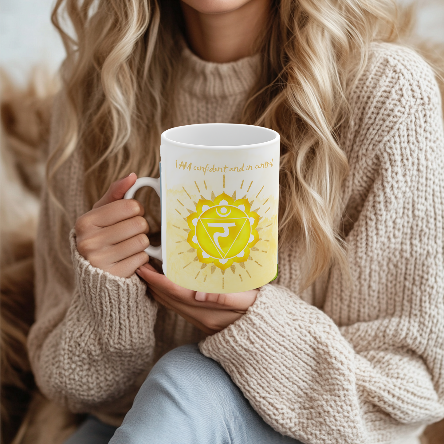 Solar Plexus Chakra Mug, Ethereal Chakra  Mug Collection, Third Chakra, Confidence & Empowerment Mug, Spiritual Gift, 11oz, 15oz Mugs