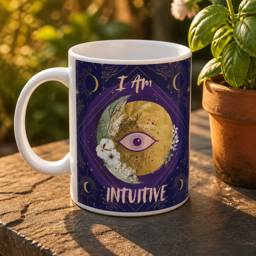 Third Eye Chakra Mug, Ethereal Chakra Collection, 6th Chakra, Intuition Mug, Spiritual Gift for Yoga & Meditation, 11oz, 15oz