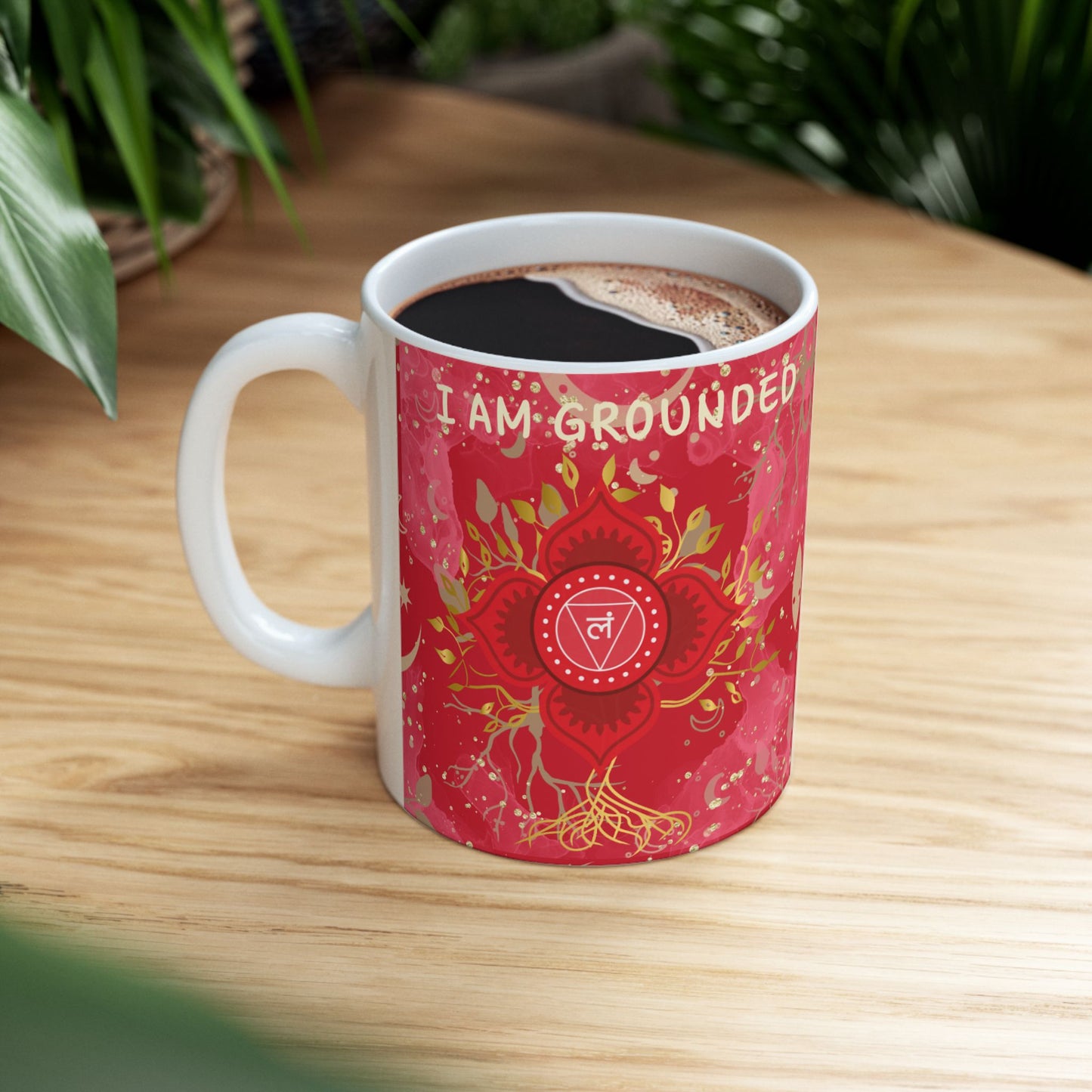 Root Chakra Mug, Ethereal Chakra Mug Collection, Grounding/ Stability Mug, 11oz, 15oz, or 20oz, Spiritual Coffee Mug, Healing Gift
