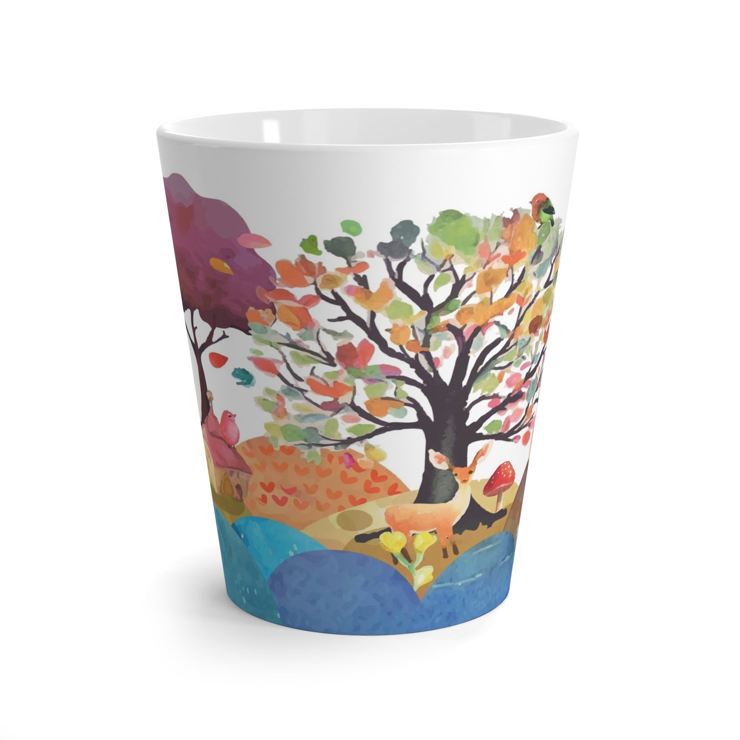 Autumn Wonderland Latte Mug - Cozy Gift for Coffee Lovers, Fall Decor, Unique Kitchenware, Perfect for Thanksgiving, Home & Office