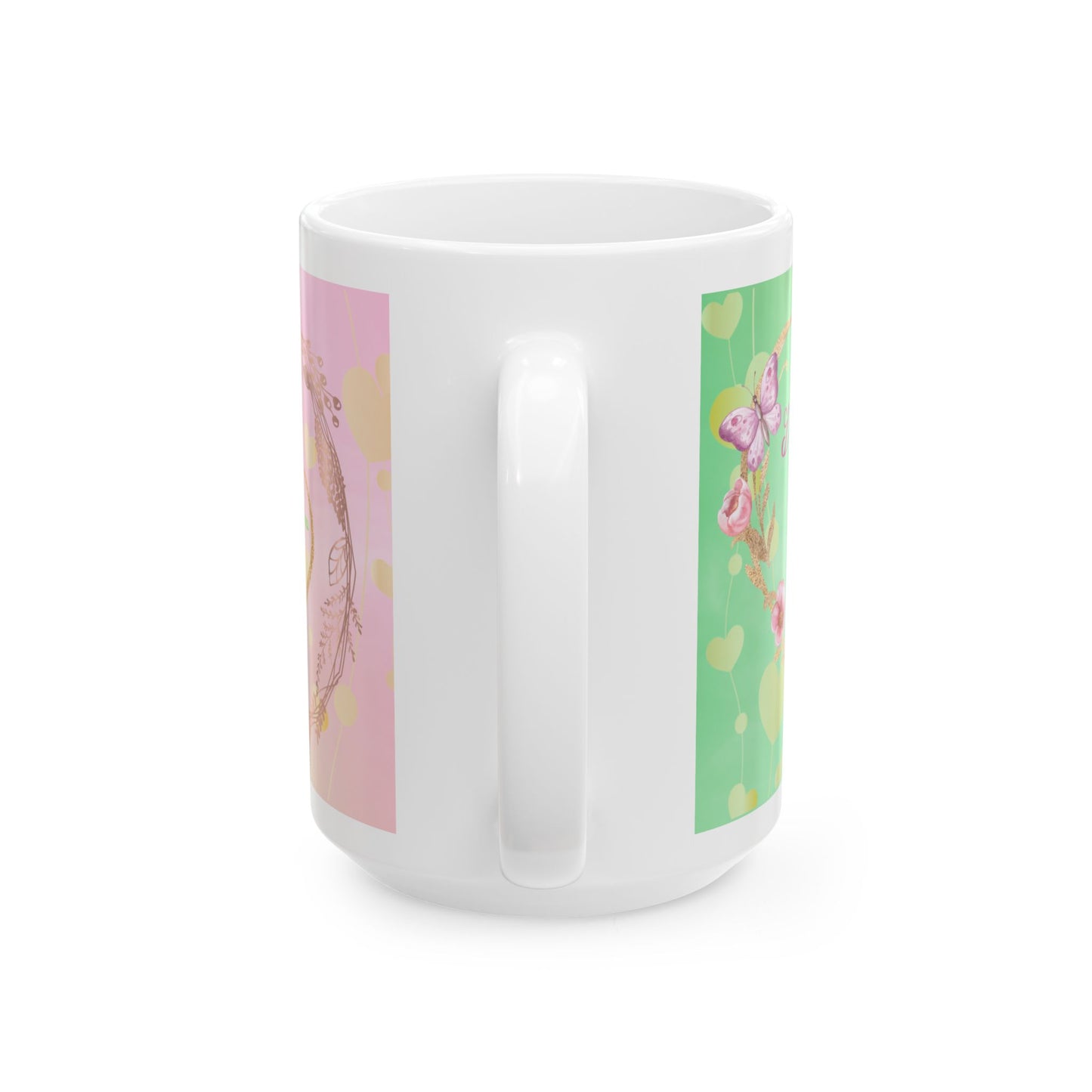Heart Chakra Mug, Ethereal Chakra Mug Collection, Love & Compassion Coffee Mug with Heart Symbolism, Spiritual Gift, 11oz, 15oz Mug