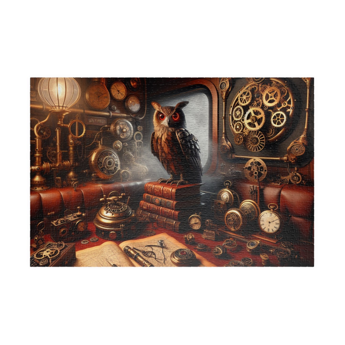 Steampunk Owl Puzzle - Unique Gift, Home Decor, Brain Teaser, Family Fun, Art Collectible