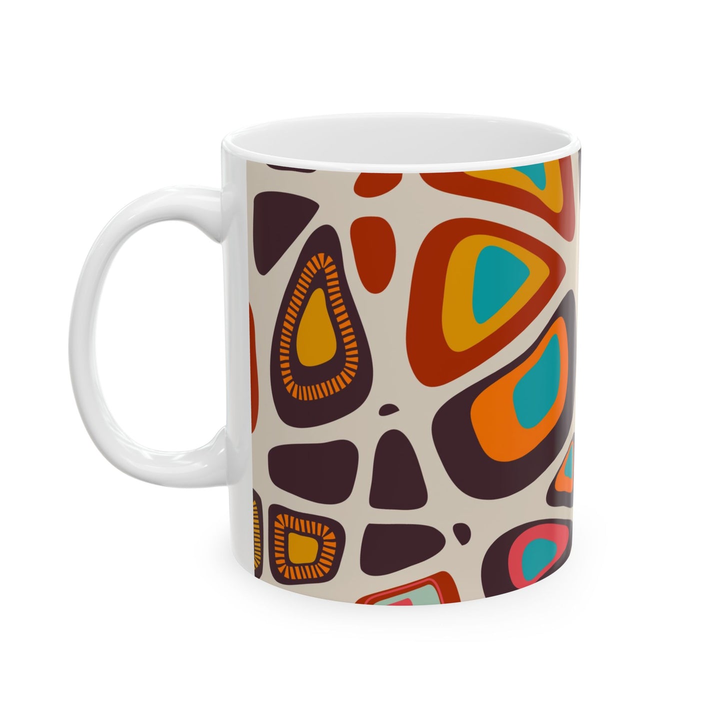 Retro 70s Mug, Groovy Vintage Inspired Coffee Mug, Boho Hippie Aesthetic, Funky Gift, 11oz and 15oz Mug