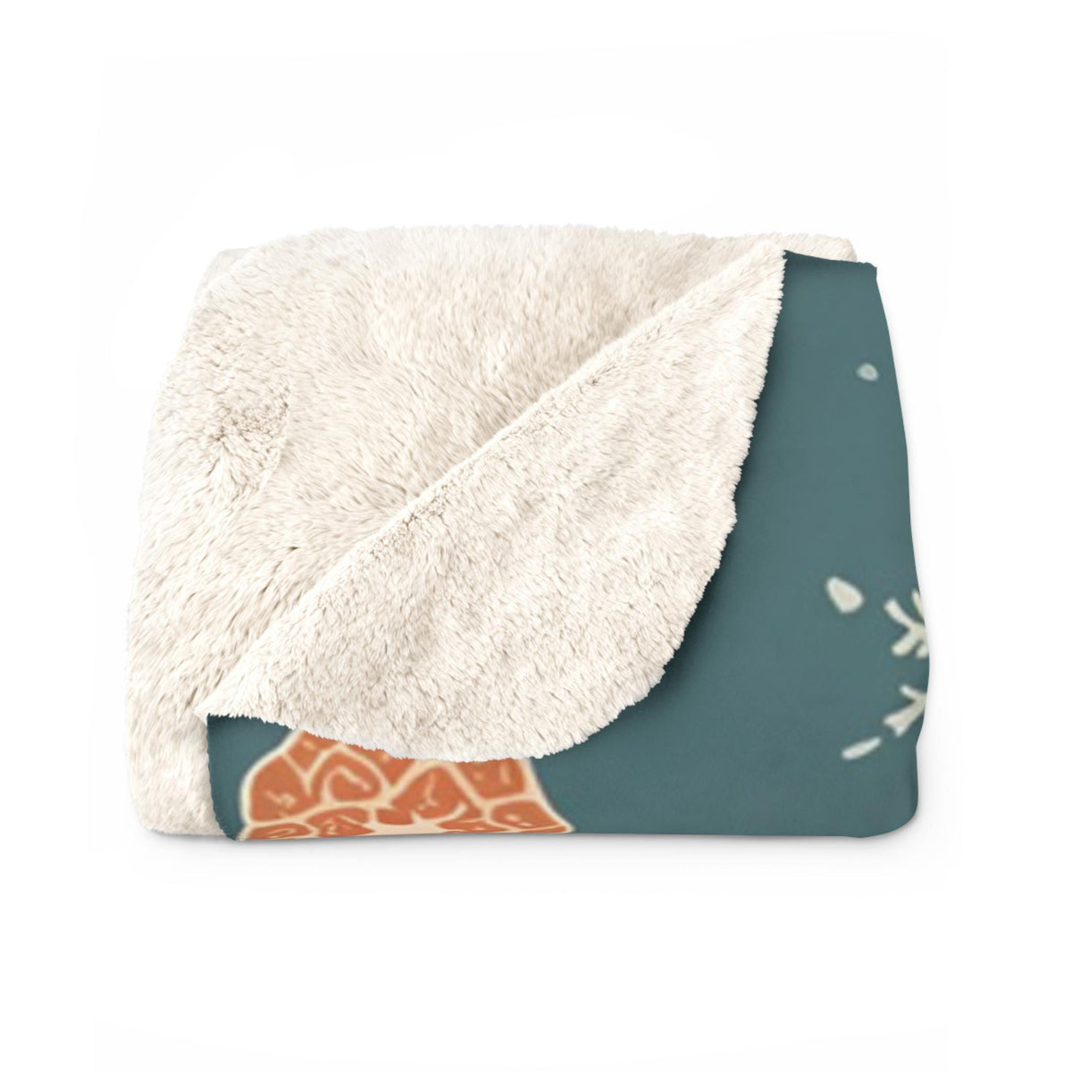Whimsical Winter Animals Sherpa Fleece Blanket | Cozy Snow Scene Throw | Cute Dog Squirrel & Deer | Soft Plush Blanket