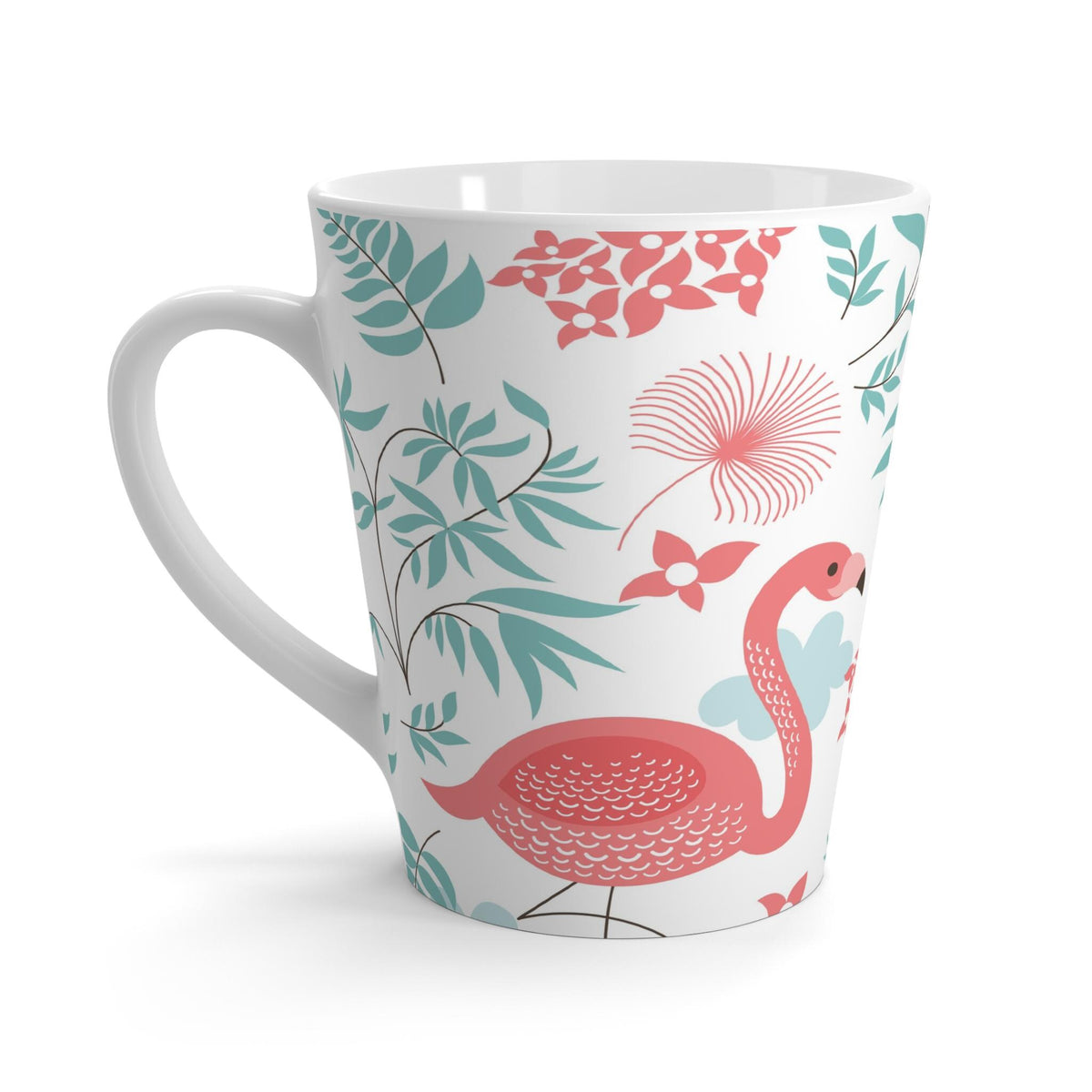 Tropical Flamingo Latte Mug - Perfect for Summer Celebrations, Gift for Coffee Lovers, Flamingo Decor, Summer Kitchenware, Beach House Gift