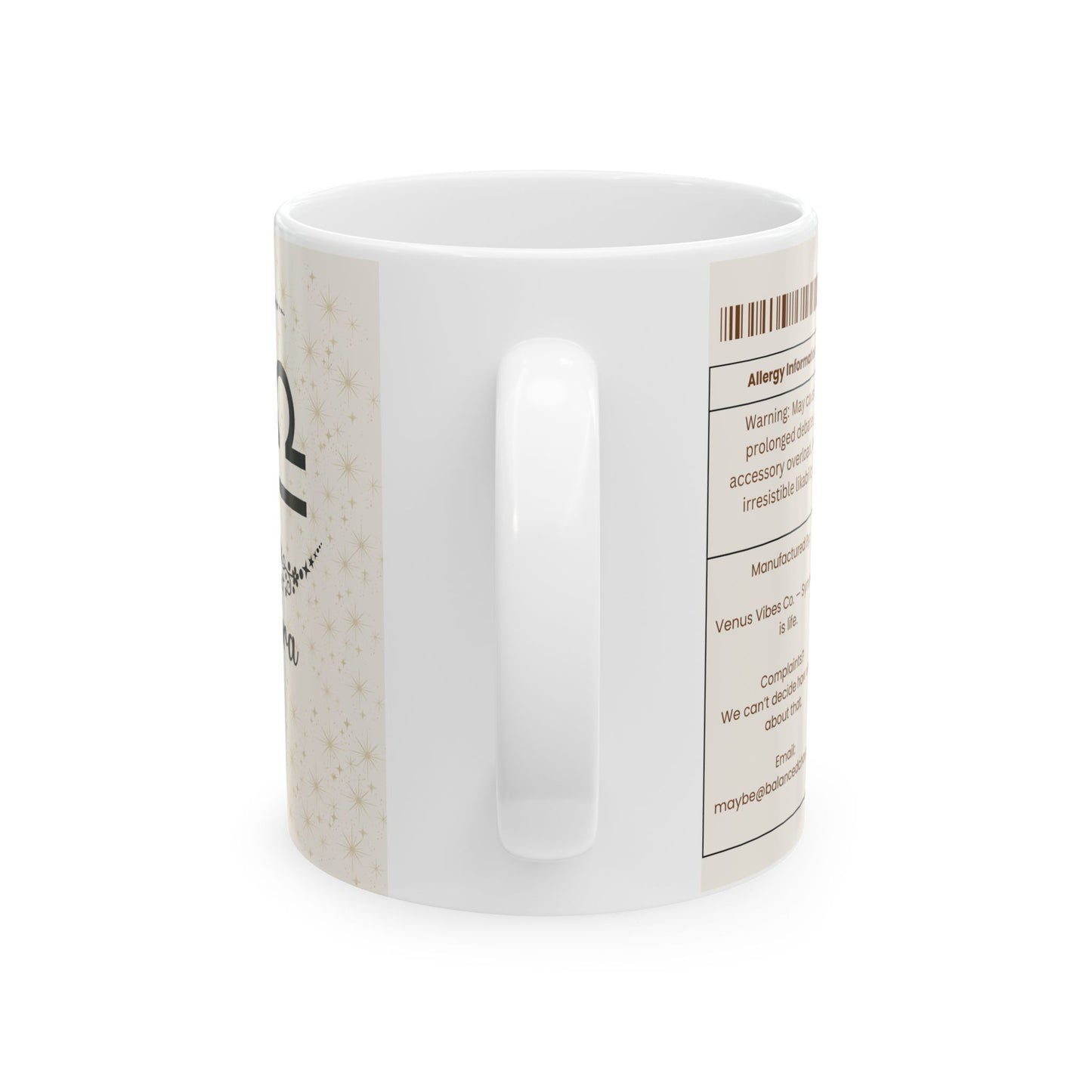 Libra Zodiac Ceramic Mug | Astrology Gift, Horoscope Mug, Spiritual Drinkware, Astrology Kitchen Decor, Personalized Birthday Gift
