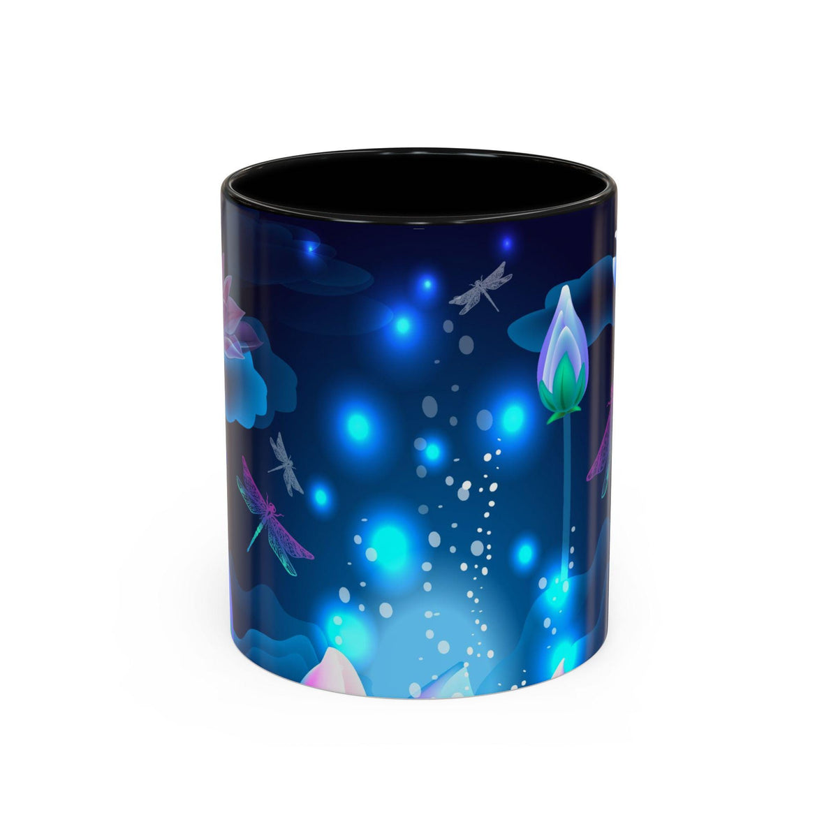 Mystical Floral Dragonfly Coffee Mug | Enchanted Drinkware for Nature Lovers, Gifts for Her, Relaxing Tea Time, Birthday, Mother's Day