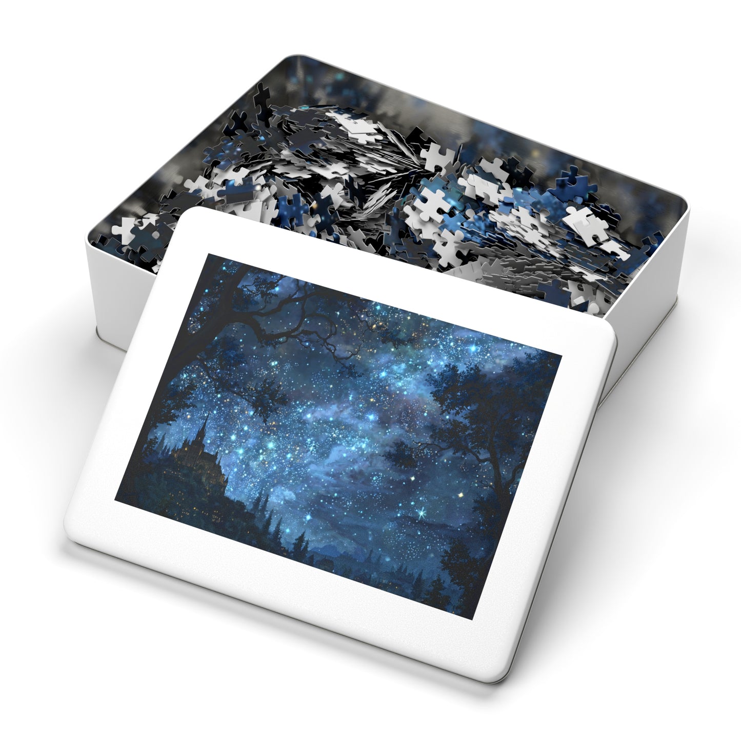 Starry Night Forest Jigsaw Puzzle (with Tin)