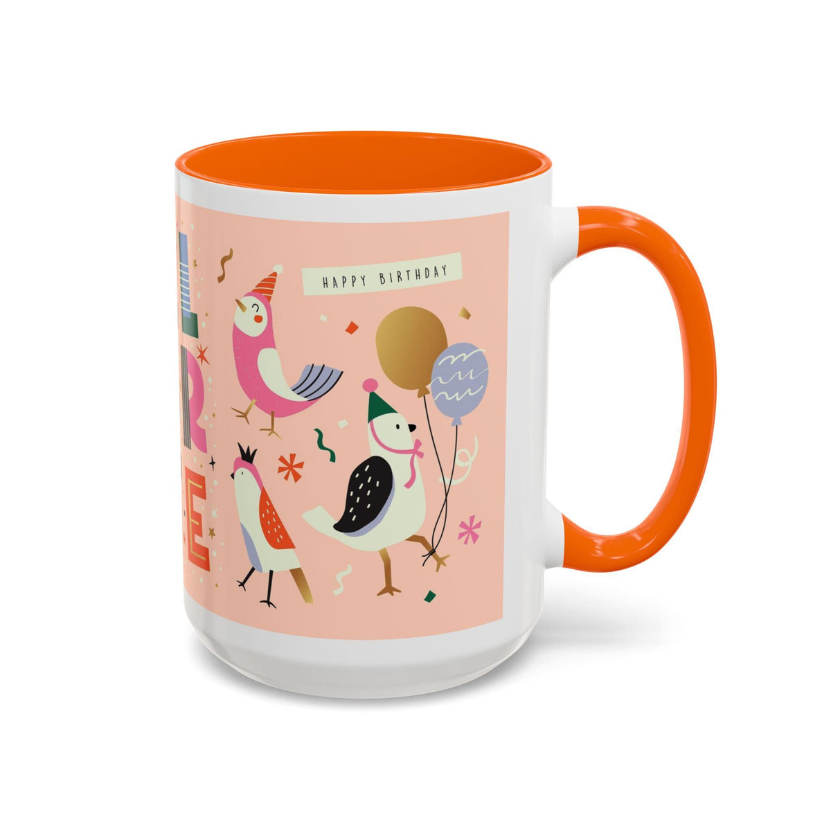 Birthday Celebration Mug, Fun Coffee Cup, Party Gift, Colorful Accent Mugs, Happy Birthday Accessory, Cheerful Drinkware