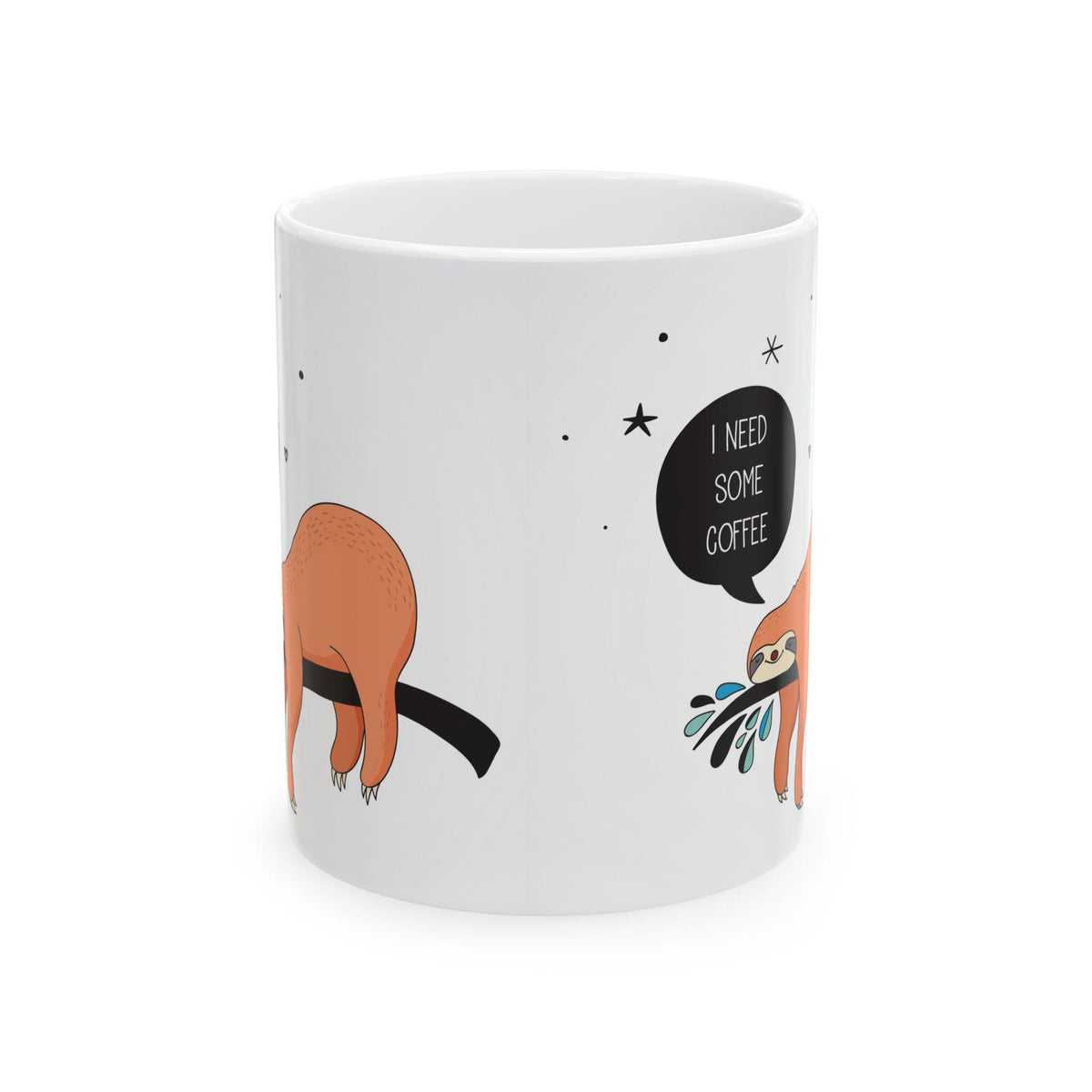 Charming Sloth Mug - Perfect Gift for Coffee Lovers, Cute Animal Gift, Unique Gift for Sloth Lovers. 11oz and 15 oz mugs