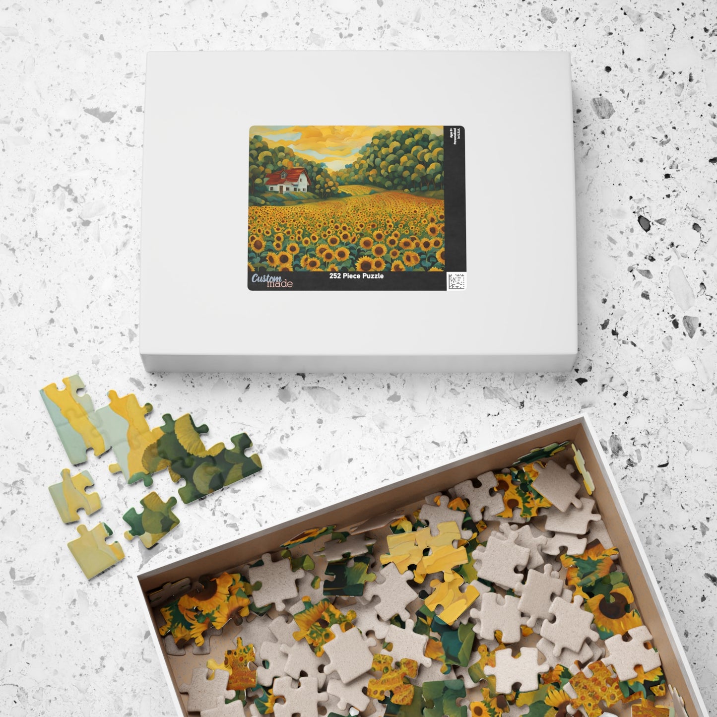 Sunflower Serenity A Countryside Escape Puzzle, 110, 252, 520, 1014-piece