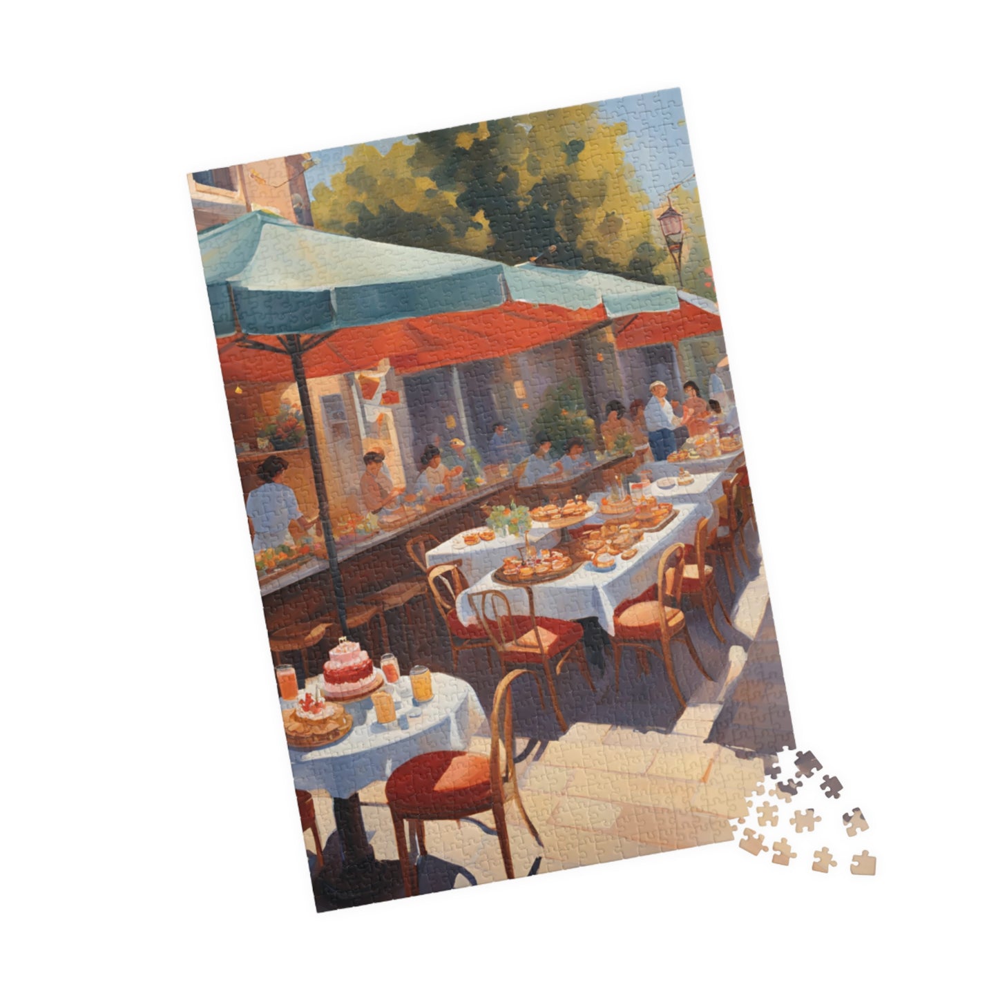 Summer Breeze at the Café: A Sunlit Escape Puzzle - 110, 252, 520, 1014 Pieces